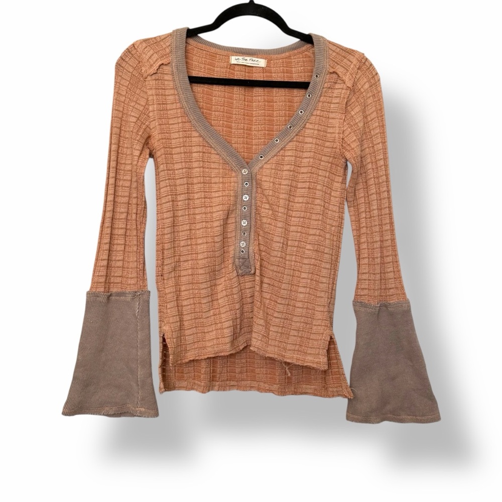 Free People Drew Bell Sleeve Layering Top Warm Combo - Picture 2 of 5